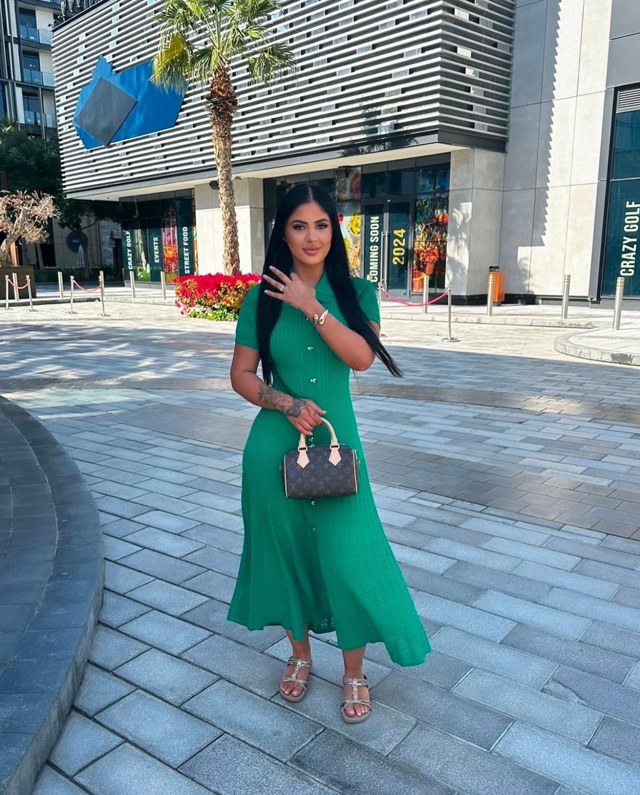 ARABELLA DRESS - GREEN