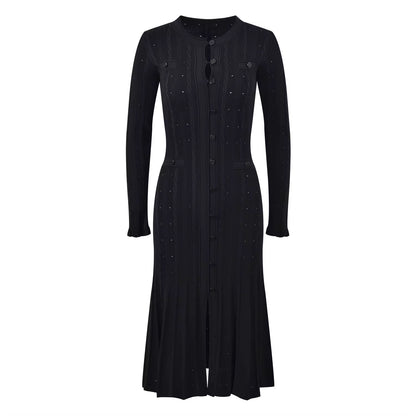 ELEANOR LONG SLEEVES DRESS - BLACK